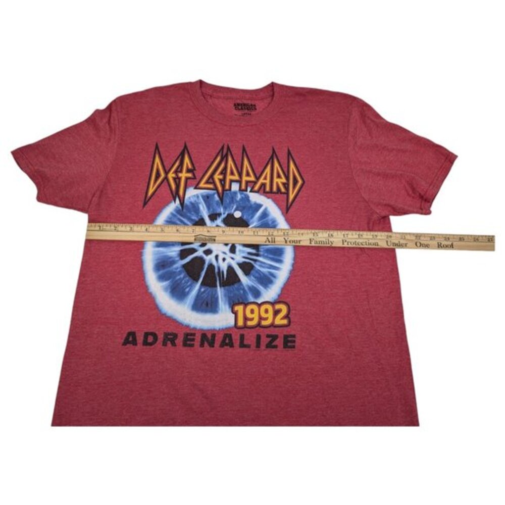 Def Leppard Adrenalize 1992 Rock and Roll‎ Music Band Shirt Adult Large Red - Picture 6 of 7